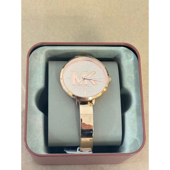 Michael Kors Charley MK4433 Ladies Watch With Rose Gold Dial - Picture 1 of 5